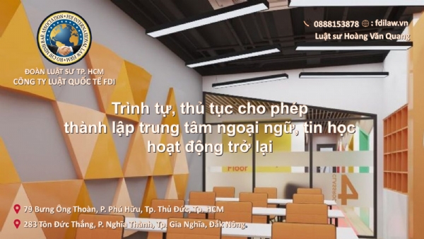 CHO PHÉP THÀNH LẬP TRUNG TÂM NGOẠI NGỮ, TIN HỌC HOẠT ĐỘNG GIÁO DỤC TRỞ LẠI title=